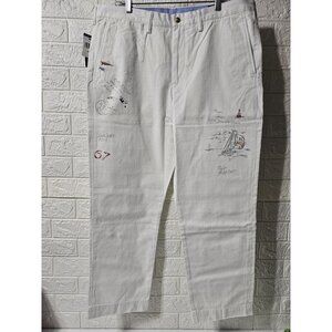 Polo Ralph Lauren Cotton Chino Pants Sailing Sailor Yacht Boating Artist Drawing